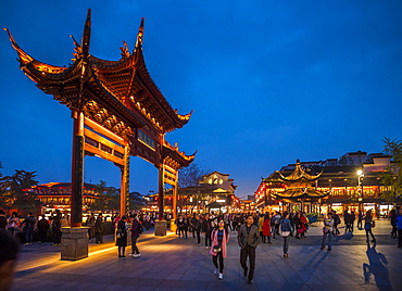 Confucian Temple, Pedestrian Street, Nanjing, Jiangsu province, China, Asia