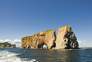 Perce Rock, Gaspe peninsula, province of Quebec, Canada, North America