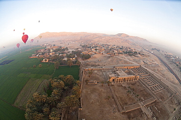 Balloons near Valley of the Kings, Luxor, Egypt, Africa