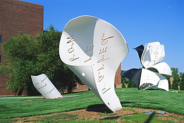 Torn Notebook sculpture, Lincoln, Nebraska, United States of America, North America