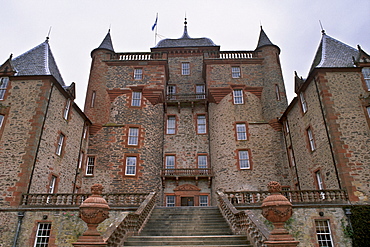 Thirlestane Castle dating from the 16th century, Lauder, Berwickshire, Scotland, United Kingdom, Europe