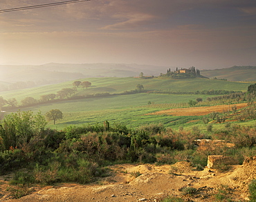 Landscape near San Quirico d'Orcia, Tuscany, Italy, Europe