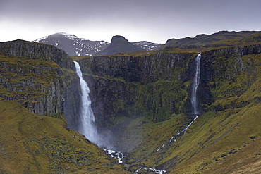 Grundarfoss waterfall near Grundarjordur, Snaefellsnes Peninsula, Iceland, Polar Regions