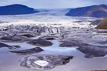 Hoffelsjokull glacier, north of Hofn, East Fjords region (Austurland), Iceland, Polar Regions