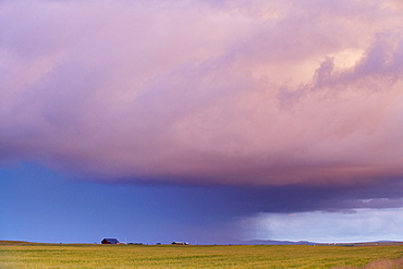 A storm near Hella in the south-west of Iceland (Sudurland), Iceland, Polar Regions