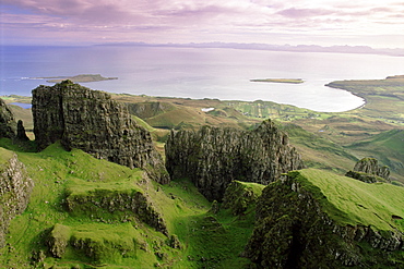 Table, Prison, the Quiraing, Trotternish, Isle of Skye, Highlands, Scotland, United Kingdom, Europe