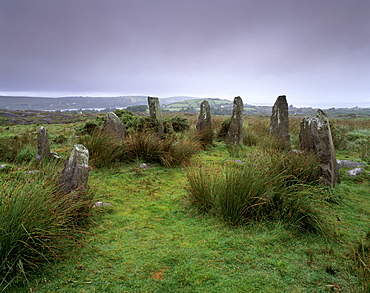 Ardgroom, Neolithic Stone Circle, one of the best preserved in Ireland, Beara Peninsula, County Cork, Munster, Republic of Ireland, Europe