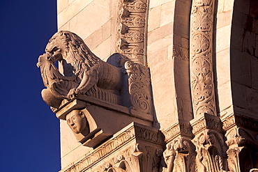 Detail of the Duomo di San Martino in Romano-Pisan style, Lucca, Tuscany, Italy, Europe