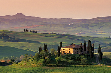 Landscape near San Quirico d'Orcia, Tuscany, Italy, Europe