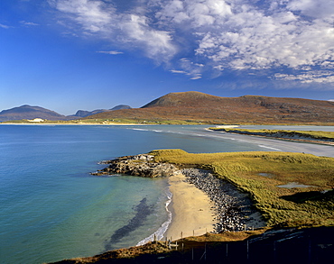 Traigh Luskentyre (Luskentyre beach) from Seilebost, South Harris, Outer Hebrides, Scotland, United Kingdom, Europe