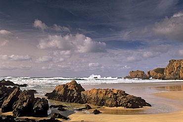 Mangersta Sands (Traigh Mangurstadh), finest beach in Lewis and coastal scenery, Isle of Lewis, Outer Hebrides, Scotland, United Kingdom, Europe