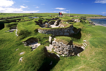 Skara Brae, neolithic village dating from between 3200 and 2200 BC, UNESCO World Heritage Site, Mainland, Orkney Islands, Scotland, United Kingdom, Europe