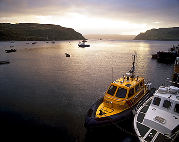 Portree harbour, Portree, Isle of Skye, Inner Hebrides, Scotland, United Kingdom, Europe