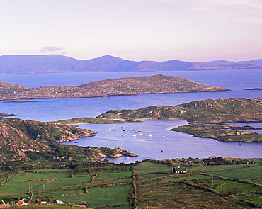 Derrynane Bay at sunset, Ring of Kerry, County Kerry, Munster, Republic of Ireland (Eire), Europe