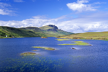 Loch Fada and the Storr, 719m, Isle of Skye, Inner Hebrides, Scotland, United Kingdom, Europe