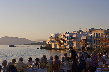 Little Venice, Chora, Mykonos, Cyclades, Greek Islands, Greece, Europe