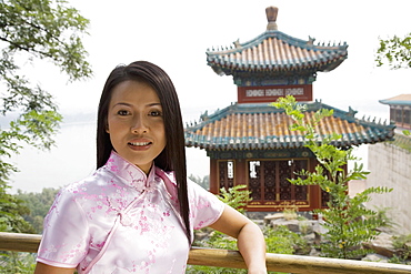 Asian woman (Chinese-Thai), The Summer Palace, Beijing, China, Asia