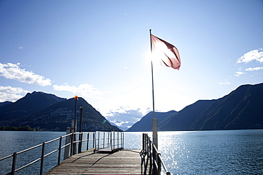 Lake of Lugano, Lugano, Canton Tessin, Switzerland, Europe