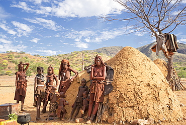 Himba people, Kaokoland, Namibia, Africa