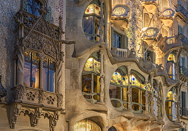 Casa Batllo, UNESCO World Heritage Site, Barcelona, Catalonia, Spain, Europe