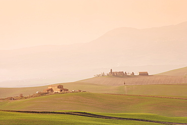 Farms in Val D'Orcia, Tuscany, Italy, Europe