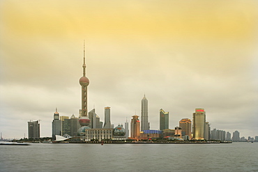 Pudong district and the Oriental Pearl Tower, Shanghai, China, Asia