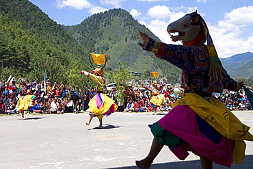 Buddhist festival (Tsechu), Haa Valley, Bhutan, Asia