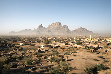 The Taka Mountains and the town of Kassala, Sudan, Africa