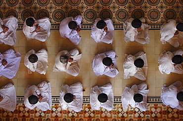 Cao Dai ceremony inside Tay Ninh Holy See, Tay Ninh, Vietnam, Indochina, Southeast Asia, Asia