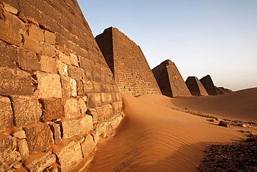 The pyramids of Meroe, Sudan's most popular tourist attraction, Bagrawiyah, Sudan, Africa