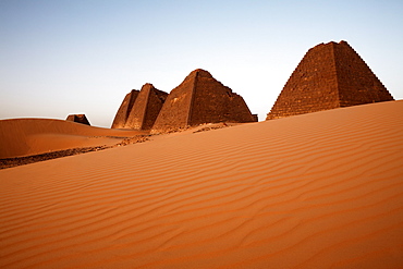 The pyramids of Meroe, Sudan's most popular tourist attraction, Bagrawiyah, Sudan, Africa