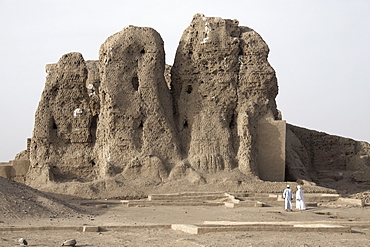 The 3,500 year-old mud-brick Western Deffufa, the seat of the first independent kingdom of Kush, Kerma, Sudan, Africa