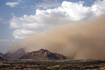 A sandstorm near the Sudanese border, Eritrea, Africa