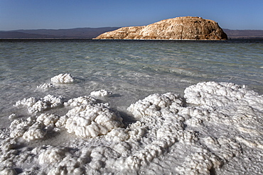 Lac Assal, the lowest point on the African continent and the most saline body of water on earth, Djibouti, Africa