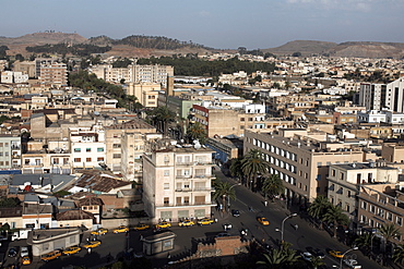 Overlooking the capital city of Asmara, Eritrea, Africa