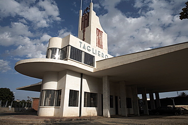 The futuristic Fiat Tagliero Building, Asmara, Eritrea, Africa