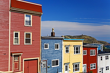 Colourful houses in St. John's City, Newfoundland, Canada, North America