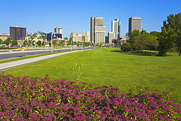 Winnipeg skyline , Manitoba, Canada, North America