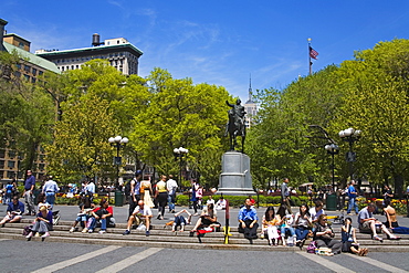 President Washington statue, Union Square, Midtown Manhattan, New York City, New York, United States of America, North America