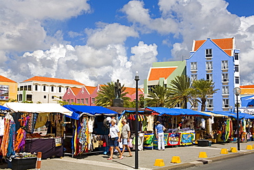 Market in Otrobanda District, Willemstad, Curacao, Netherlands Antilles, West Indies, Caribbean, Central America