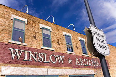 Standing on the Corner Park, Historic Route 66, Winslow, Arizona, United States of America, North America