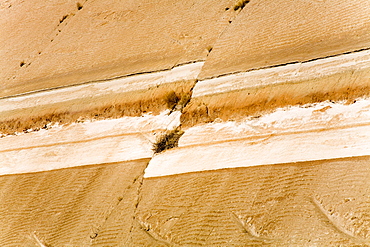 Earthquake fault line in roadcut, Interstate 40, Kingman, Arizona, United States of America, North America