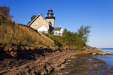 Thirty Mile Lighthouse, Golden Hill State Park, Lake Ontario, New York State, United States of America, North America