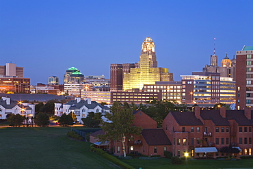 Buffalo City skyline, New York State, United States of America, North America