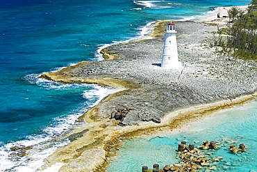 Paradise Island Lighthouse, Nassau Harbour, New Providence Island, Bahamas, West Indies, Central America