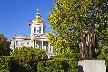 Franklin Pierce statue, State Capitol, Concord, New Hampshire, New England, United States of America, North America