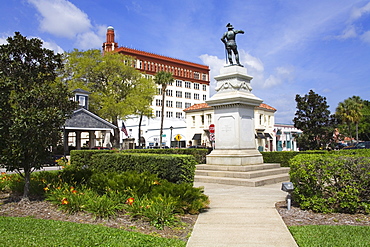 Statue of Juan Ponce de Leon, St. Augustine, Florida, United States of America, North America