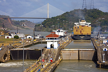 Pedro Miguel Locks, Panama Canal, Panama, Central America