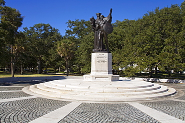 Sumter Monument in The Battery, White Point Gardens, Charleston, South Carolina, United States of America, North America