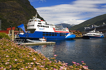 Ferry Terminal, Flam Village, Sognefjorden, Western Fjords, Norway, Scandinavia, Europe